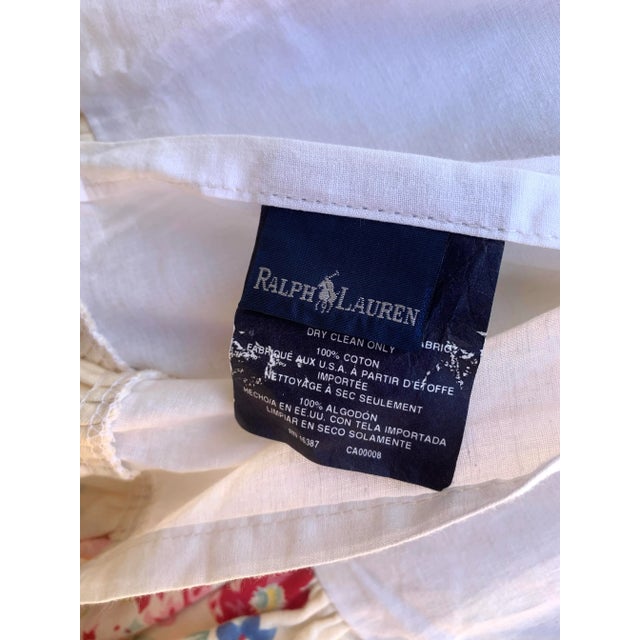 Textile Vintage Ralph Lauren Garden Club Elisa Floral Roses Full Bed Skirt Cottage Core French Country Cotton Fabric Multicolor on Yellow- Ivory Grown For Sale - Image 7 of 12