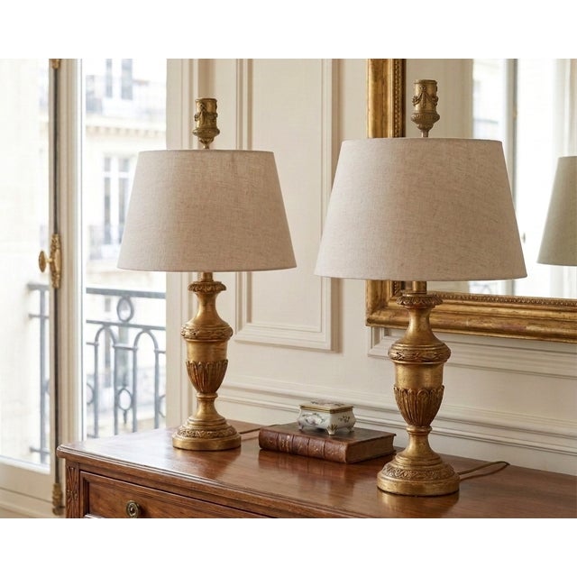 Late 19th Century Antique French Louis XVI Style Gilt Bronze Lamp Finials - a Pair For Sale - Image 5 of 5