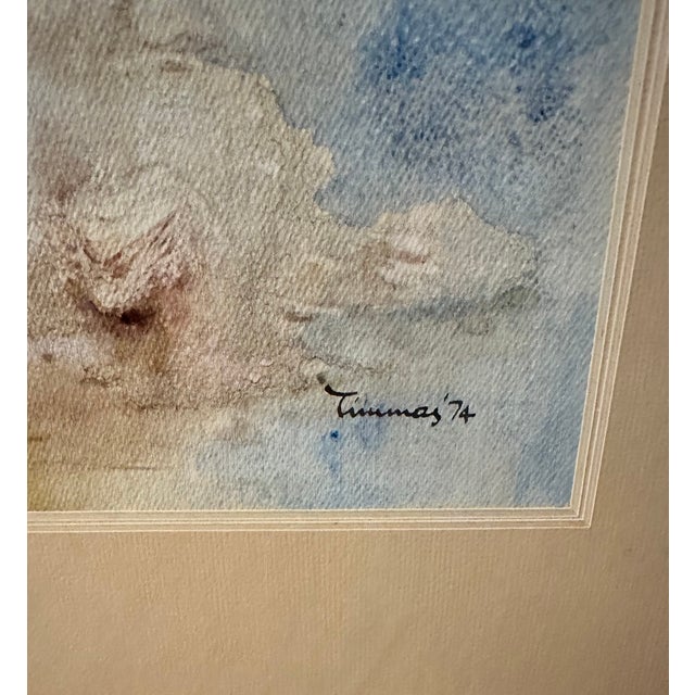 This 1974 watercolor titled .” Flows of Tenojoki River 2” is by Estonian/Canadian Artist Osvald Timmas. Born in Estonia in...