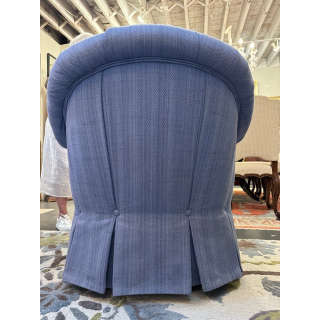 Kravet 21st Century Vintage Designer Kravet Swivel Chair For Sale - Image 4 of 7