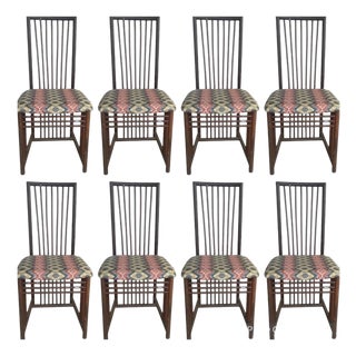 1980s Vintage A. Sibau Italian Dining Chairs- Set of 8 For Sale