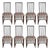 1980s Vintage A. Sibau Italian Dining Chairs- Set of 8 For Sale