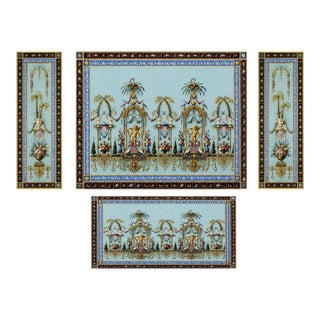 Atelier Aria Lumae Palais De Versailles Arabesque Neoclassical Complete Four Piece Salon Panel Ensemble For Sale