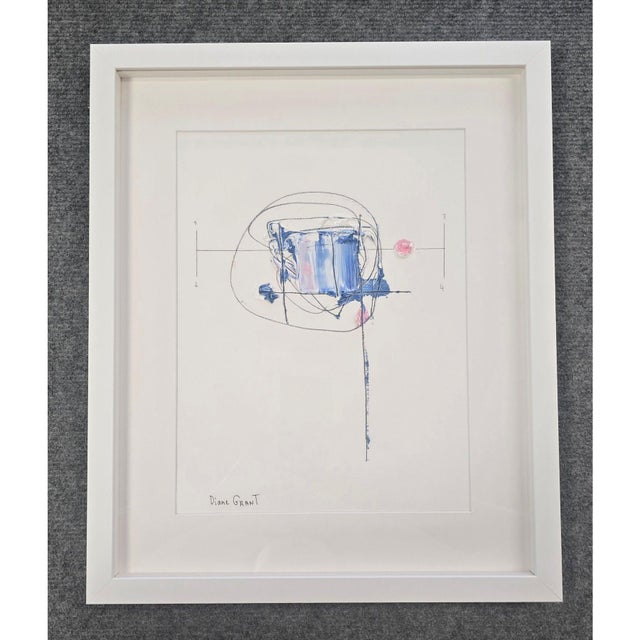 Contemporary 14.2" by 17.3" Framed Organic Modern Original Floral Botanical Painting / Flower / Contemporary Herbarium For Sale - Image 3 of 4