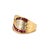 Vintage 18k Yellow Gold 2.63ctw Invisible Ruby Baguette Diamond Crossover Band, Size 6 For Sale - Image 4 of 8