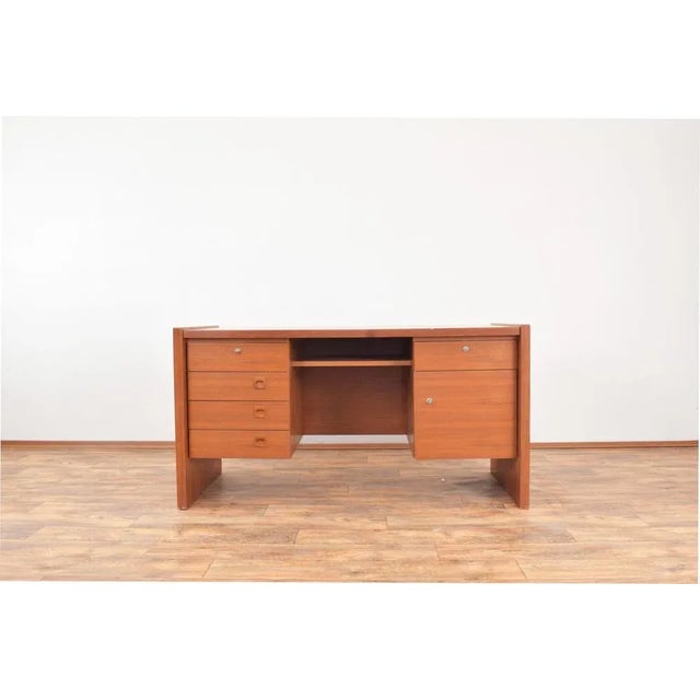 Mid-Century Danish Teak Desk, 1980s For Sale - Image 13 of 13