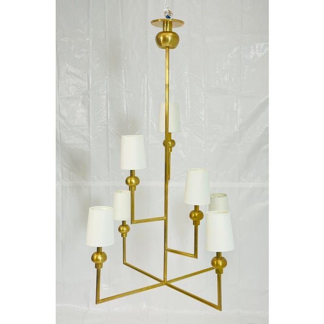 Hollywood Regency Paloma Contreras "Comtesse" Brass Chandelier for Visual Comfort Signature For Sale - Image 3 of 18