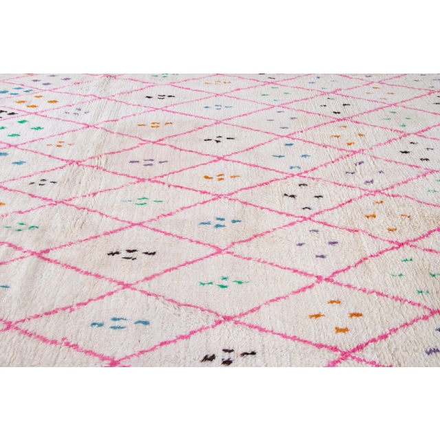 Textile 21st Century Modern Moroccan-Style Wool Rug For Sale - Image 7 of 13