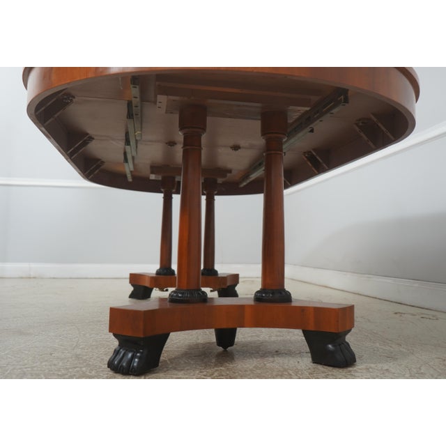 Baker Neoclassical Cherry Inlaid Round Dining Table For Sale - Image 17 of 18