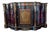 French Boulle-Style Sideboard in Wood with Brass and Glass, 1800s For Sale