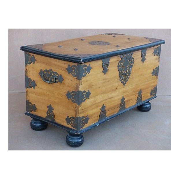 Antique Trunk with Ornate Iron Hardware Chairish