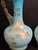 Antique Pair Victorian Blue Satin Cased Glass Pitcher Ewers Hand Painted Orchids Frosted Coral Branch Handles Ruffled Rim - a Pair For Sale - Image 10 of 18
