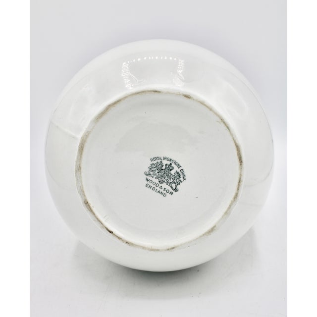 Ceramic Large Vintage English White Ironstone Pitcher For Sale - Image 7 of 10