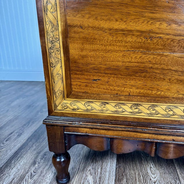 Late 20th Century Alfonso Marina Spanish Colonial Marquetry Trunk For Sale - Image 12 of 18