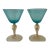 Vintage Murano Glass Wine Glasses – Set of 2 For Sale