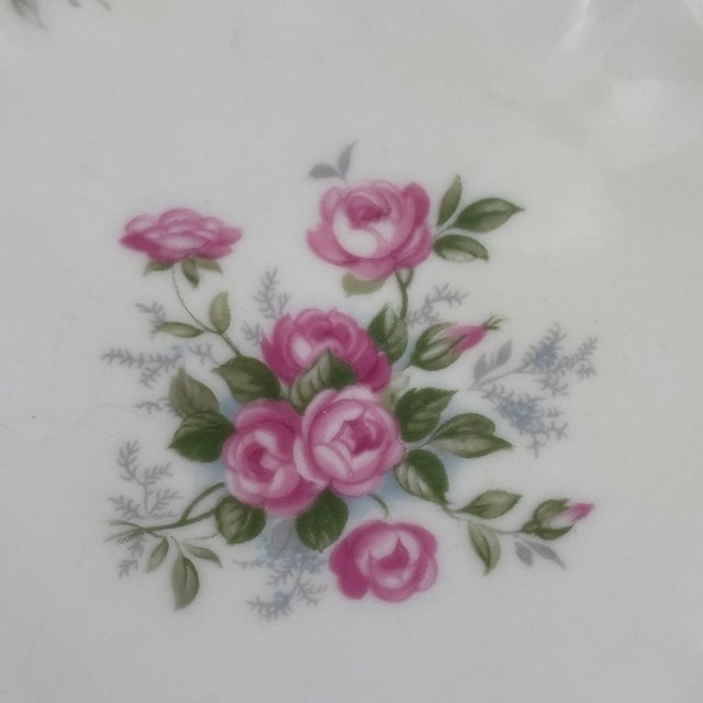 Mid 20th Century Vintage English Bone China Decorative Dessert Plate For Sale - Image 5 of 14
