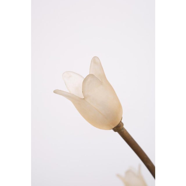 Gold Hollywood Regency Gold Flower Shaped Floor Lamp, 1980s For Sale - Image 8 of 11