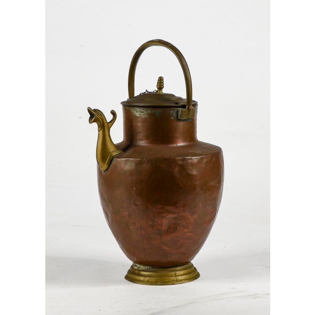 Copper Amphora Jug with Brass Spout, Italy, 1800 For Sale - Image 4 of 11
