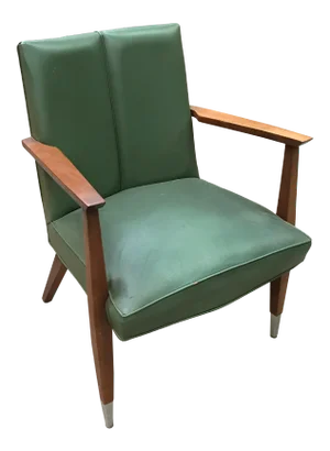 1960s Mid Century V Back Walnut Armchair