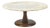Mid-Century Coffee Table in Walnut and Travertine For Sale