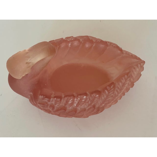 1950s Mid Century Frosted Pink Swan Planter or Bowl For Sale - Image 5 of 6