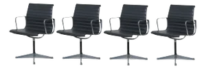 EA108 Aluminum Chairs by Charles & Ray Eames for Herman Miller, 1960s, Set of 4