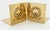 Italian Laudarte SRL Gilt Bronze Wreath Bookends by Giovanni Malerba Offered for sale is a pair of gilt bronze Italian...