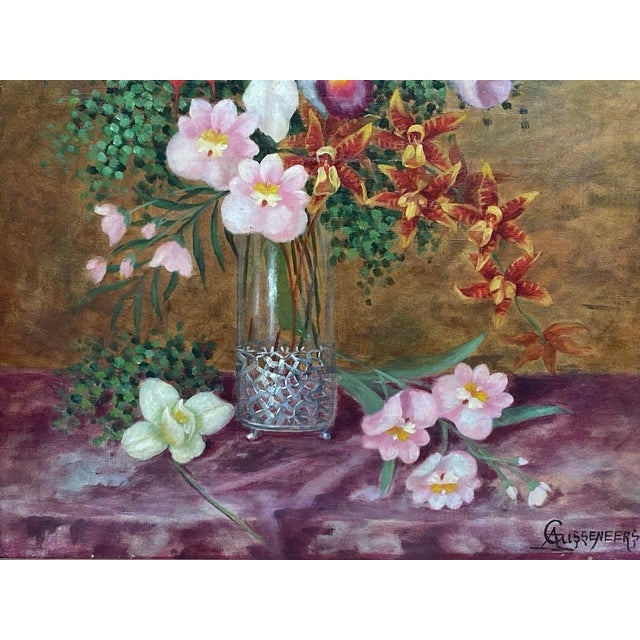 Late 19thC Cussenneers Floral Oil Painting Frame For Sale - Image 9 of 17