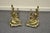 Antique French Louis XV Rococo Style Bronze Brass Acanthus Andirons - A Pair For Sale - Image 11 of 11