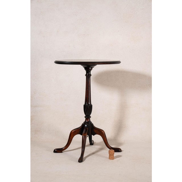1920s Antique English Mahogany Oval Wine Table For Sale - Image 5 of 5