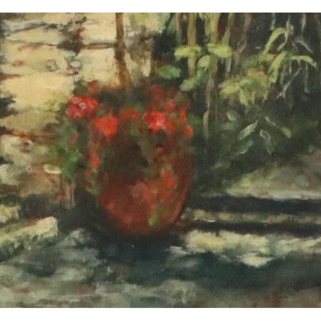 American Early 20th Century Knute Heldner Original Oil Painting "New Orleans Courtyard" For Sale - Image 3 of 14