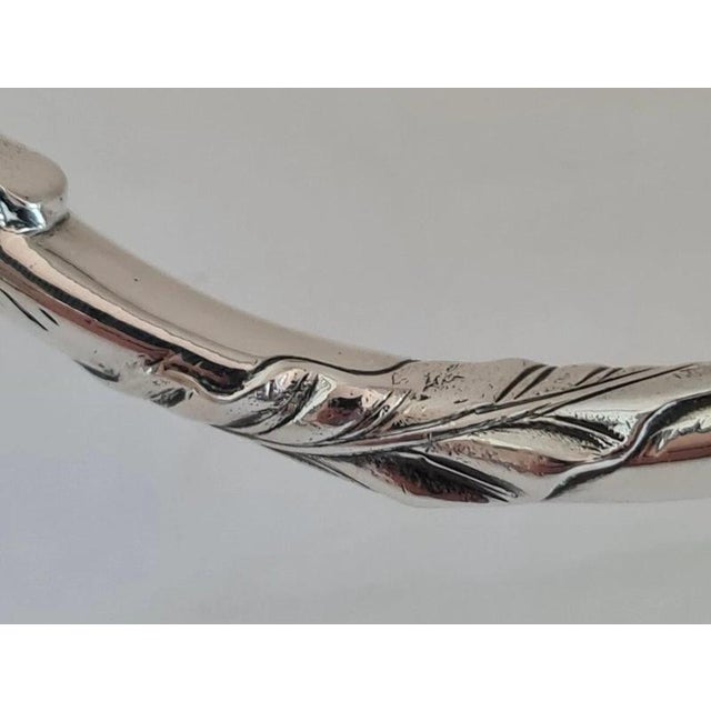 Brown Antique Edwardian Sterling Silver Candelabra by Thomas A. Scott, Sheffield, 1902 For Sale - Image 8 of 13