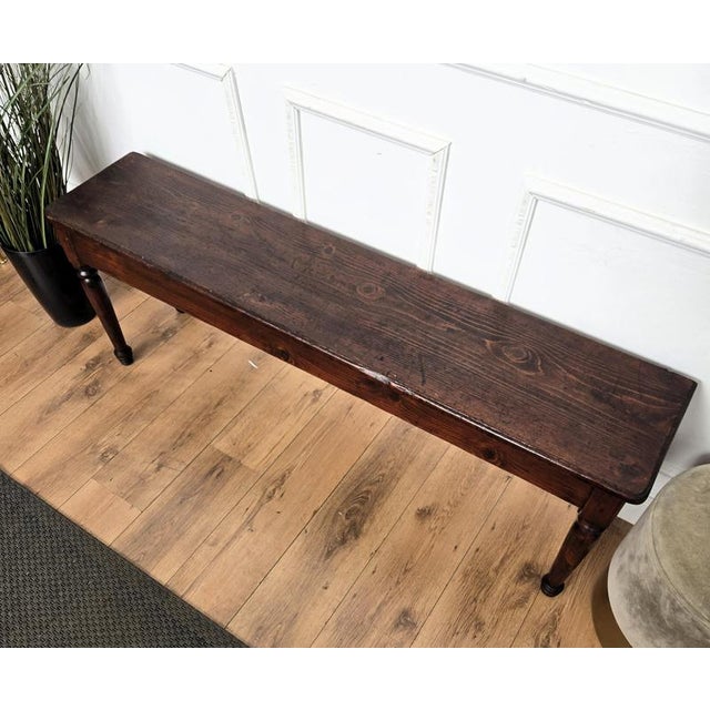 Antique Italian Wooden Bench or Side Table, 1890s For Sale - Image 6 of 9