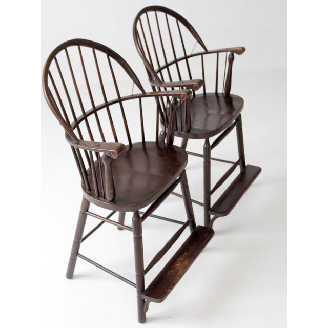 Antique Windsor Billiard Chairs Pair For Sale - Image 16 of 18