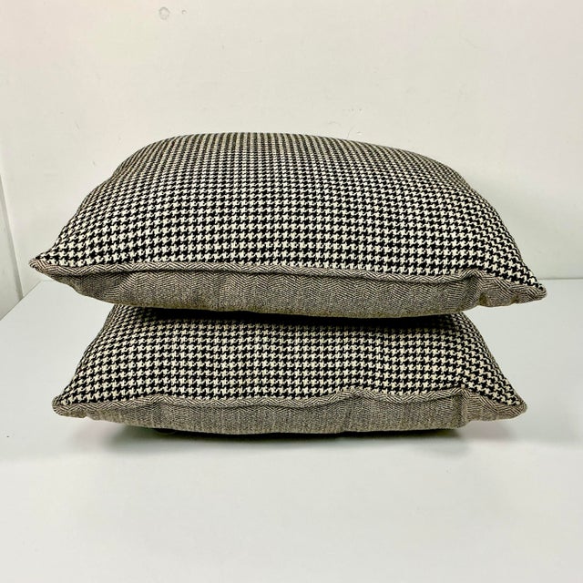 Late 20th C. Contemporary Boho Chic After Ralph Lauren Menswear Plaid Decorative Pillows - A Pair For Sale - Image 6 of 7