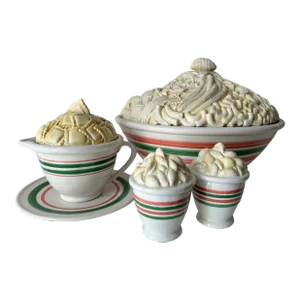 1980s Vintage “Mama’s Pasta” Set Designed by Sarah C Hilton for Sigma the Tastesetter- 4 Pieces