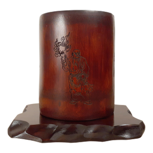 Chinese Carved Bamboo Zhang Zhihe Poem Bitong