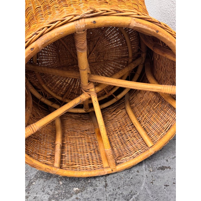Floral Vintage Boho Style Wicker Lounge Chairs, Pair For Sale In San Francisco - Image 6 of 12