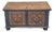 Antique 19th Century German or Austrian Original Blue Painted Pine Blanket Chest For Sale