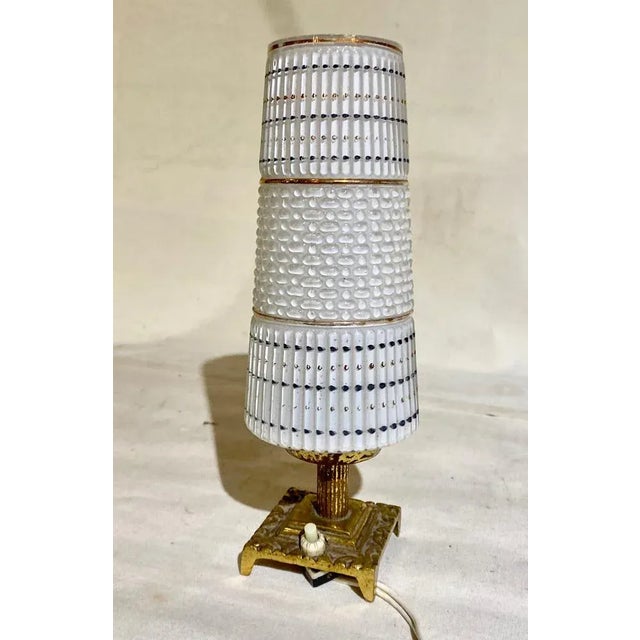 Metal and Glass Desk Lamp, 1960s For Sale - Image 4 of 9