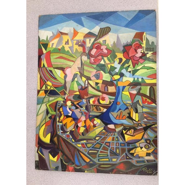 Colorist Still Life Post-Cubist Oil Painting by A. Rigollot, 1961 For Sale - Image 17 of 18