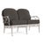 Brown Jordan Calcutta Loveseat, Dove frame with Fusion Charcoal fabric For Sale - Image 12 of 12