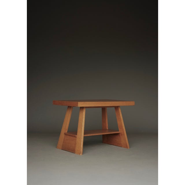 Mid-Century Modern Dutch Oak Side Table, 1950s For Sale - Image 3 of 18