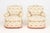 Pair of Dapha Floral Upholstered Swivel Arm Chairs, "Dapha" label to seat. 34" H x 29" W x 36" W; seat: 20" D. Provenance:...