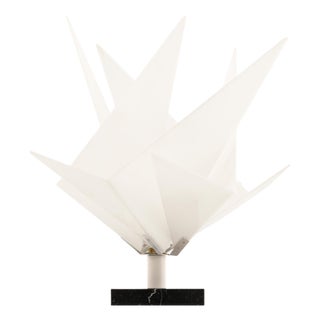 Table Lamp with White Plastic Panels, 1960s For Sale