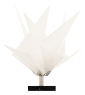 Table Lamp with White Plastic Panels, 1960s