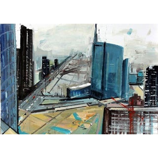 Alessandro Russo, Milan New Profiles, 2014, Acrylic on Cardboard For Sale