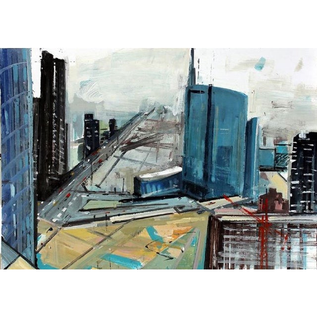 Alessandro Russo, Milan New Profiles, 2014, Acrylic on Cardboard For Sale