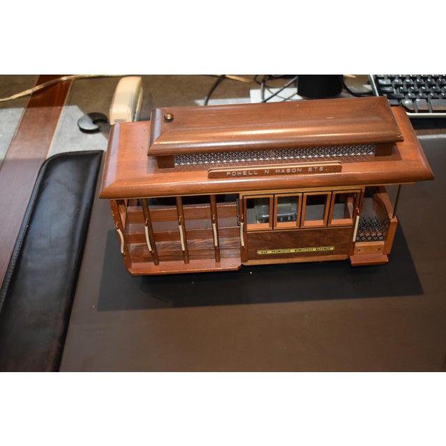 American Vintage Handmade Music Box San Francisco Street Car By, Nate Gruenburg For Sale - Image 3 of 8