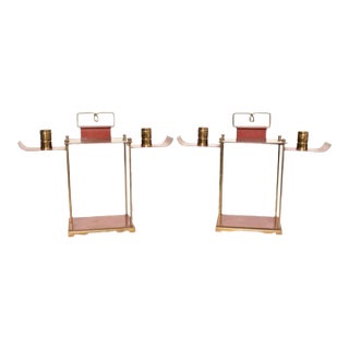 1950s Jacques Adnet (Attribution) Wall Sconces - a Pair For Sale